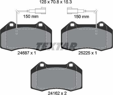 Textar 2468701 - Kit pastiglie freno, Freno a disco autozon.pro