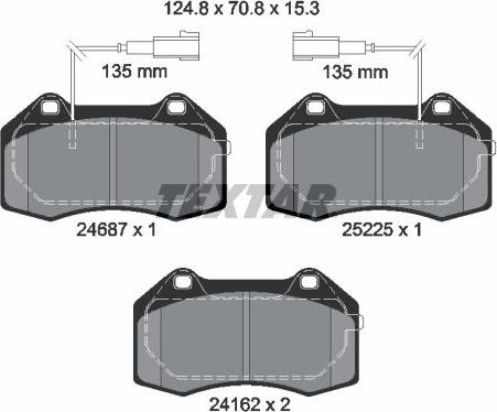 Textar 2468703 - Kit pastiglie freno, Freno a disco autozon.pro