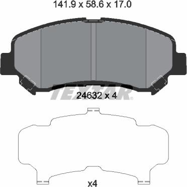 Textar 2463201 - Kit pastiglie freno, Freno a disco autozon.pro