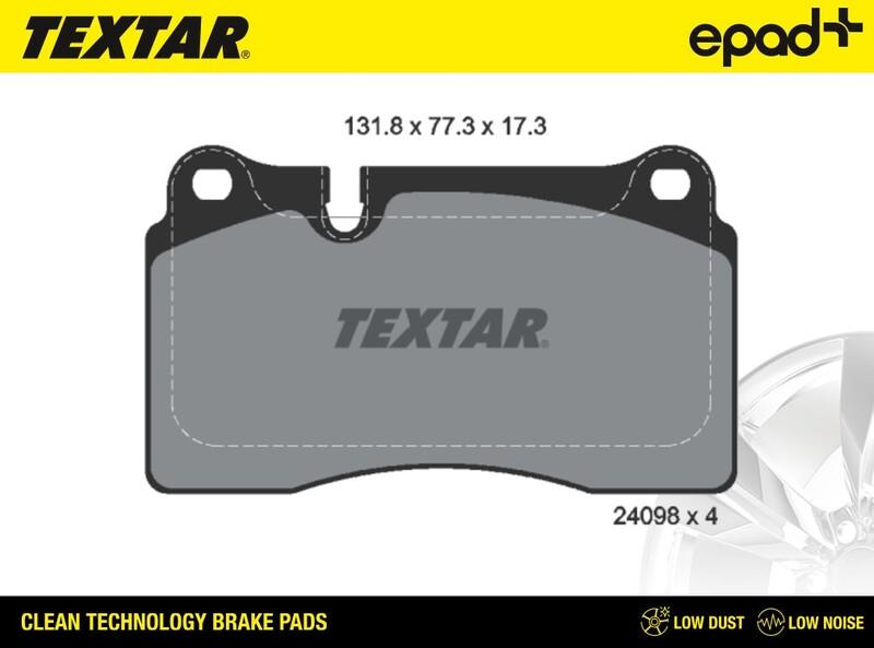 Textar 2409801CP - Kit pastiglie freno, Freno a disco autozon.pro