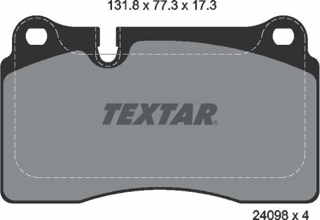 Textar 2409801 - Kit pastiglie freno, Freno a disco autozon.pro