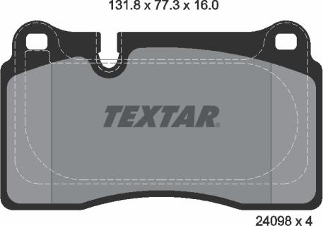 Textar 2409803 - Kit pastiglie freno, Freno a disco autozon.pro