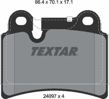 Textar 2409701 - Kit pastiglie freno, Freno a disco autozon.pro