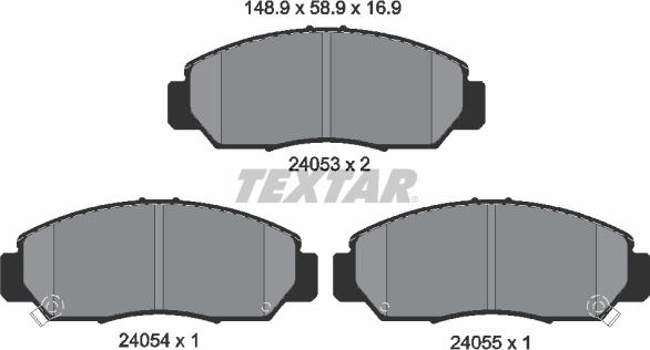 Textar 2405301 - Kit pastiglie freno, Freno a disco autozon.pro