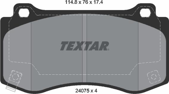 Textar 2407501 - Kit pastiglie freno, Freno a disco autozon.pro