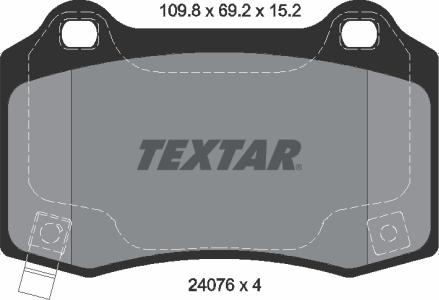 Textar 2407601 - Kit pastiglie freno, Freno a disco autozon.pro