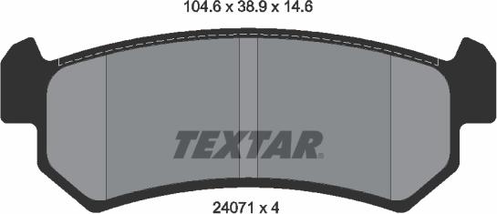 Textar 2407101 - Kit pastiglie freno, Freno a disco autozon.pro