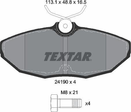 Textar 2419001 - Kit pastiglie freno, Freno a disco autozon.pro