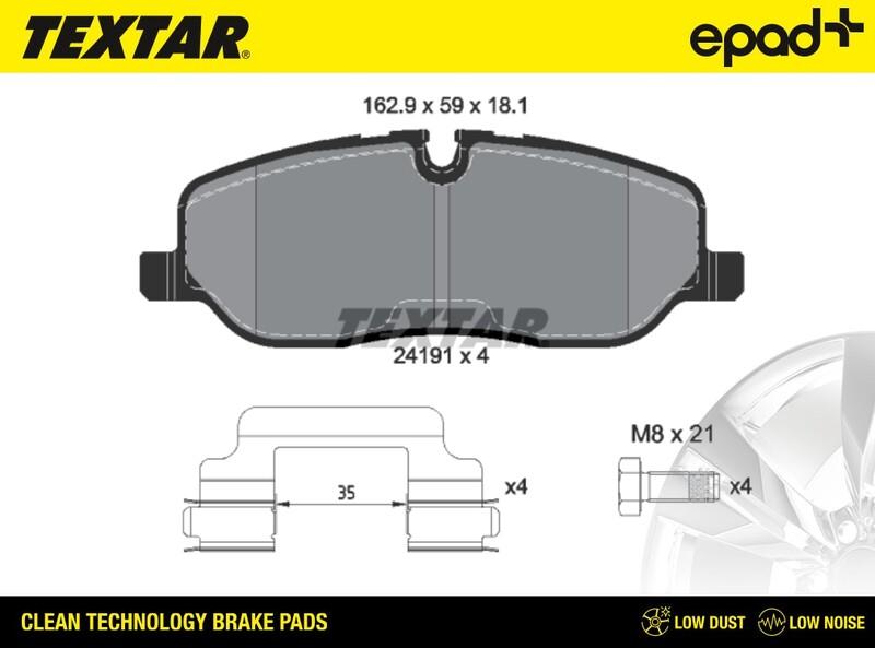 Textar 2419101CP - Kit pastiglie freno, Freno a disco autozon.pro