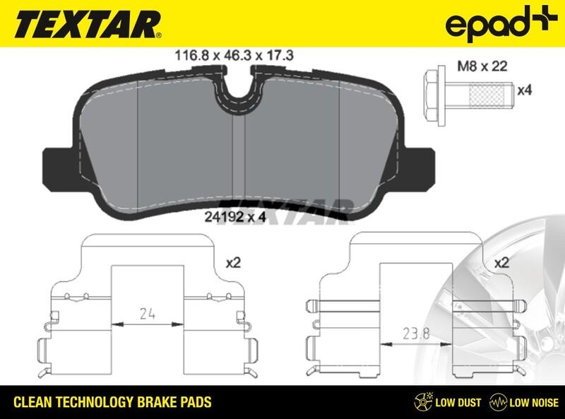 Textar 2419204CP - Kit pastiglie freno, Freno a disco autozon.pro