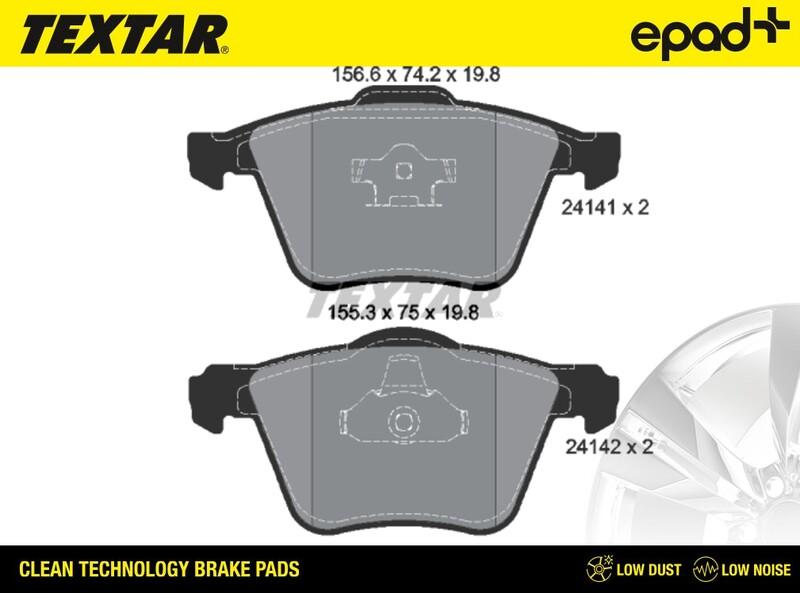 Textar 2414101CP - Kit pastiglie freno, Freno a disco autozon.pro