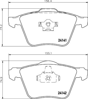 Textar 2414103 - Kit pastiglie freno, Freno a disco autozon.pro