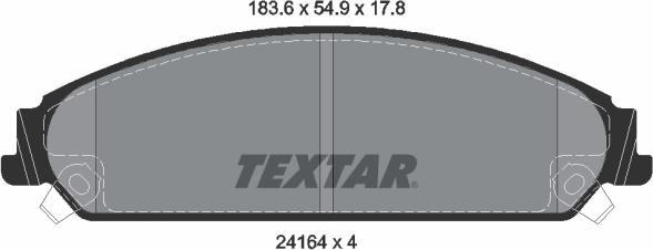 Textar 2416401 - Kit pastiglie freno, Freno a disco autozon.pro