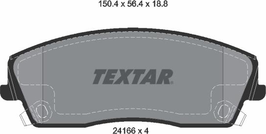 Textar 2416601 - Kit pastiglie freno, Freno a disco autozon.pro