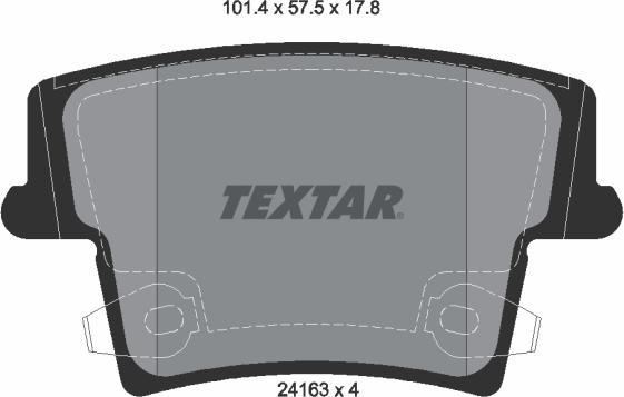 Textar 2416301 - Kit pastiglie freno, Freno a disco autozon.pro