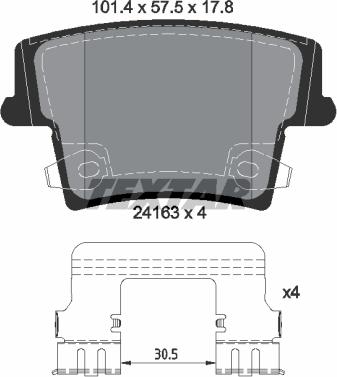 Textar 2416303 - Kit pastiglie freno, Freno a disco autozon.pro