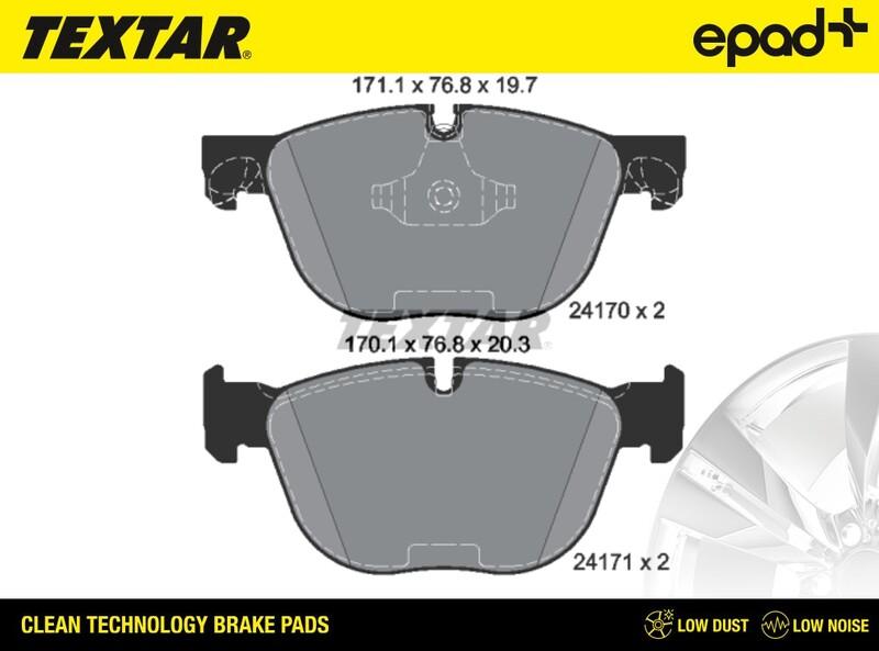 Textar 2417001CP - Kit pastiglie freno, Freno a disco autozon.pro