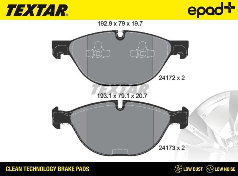 Textar 2417201CP - Kit pastiglie freno, Freno a disco autozon.pro