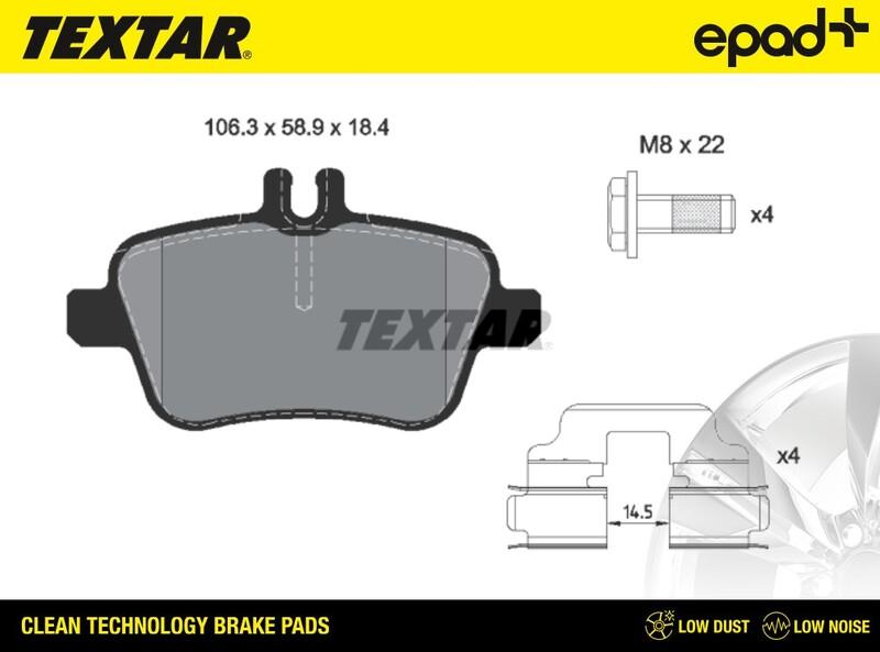 Textar 2484801CP - Kit pastiglie freno, Freno a disco autozon.pro