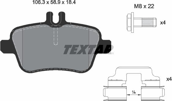 Textar 2484801 - Kit pastiglie freno, Freno a disco autozon.pro