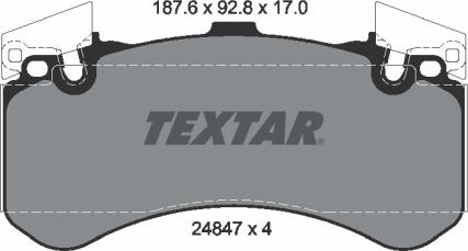 Textar 2484701 - Kit pastiglie freno, Freno a disco autozon.pro