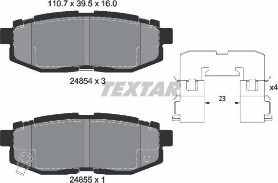 Textar 2485401 - Kit pastiglie freno, Freno a disco autozon.pro