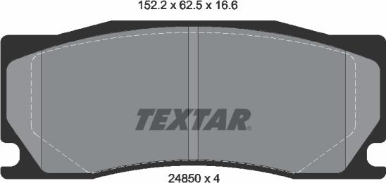 Textar 2485001 - Kit pastiglie freno, Freno a disco autozon.pro