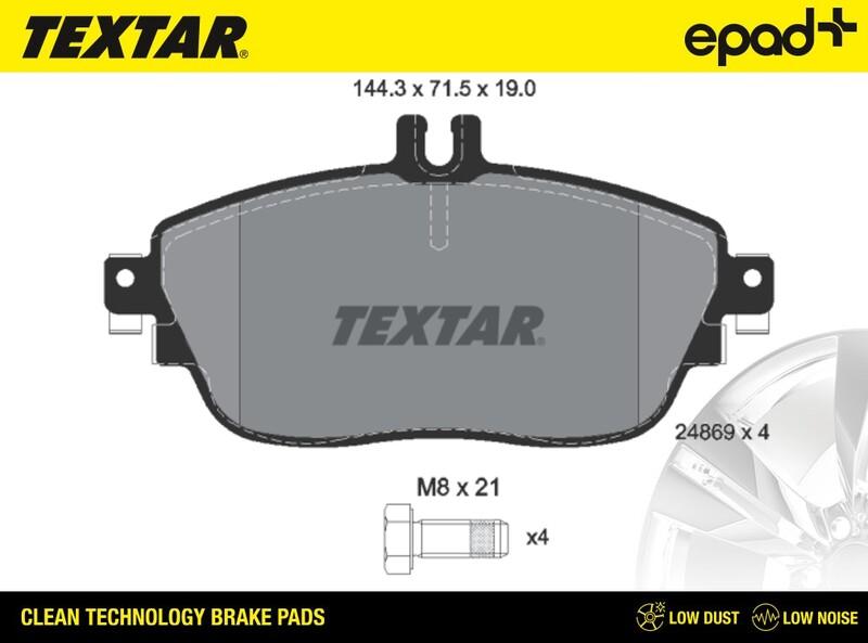 Textar 2486901CP - Kit pastiglie freno, Freno a disco autozon.pro