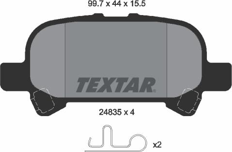 Textar 2483501 - Kit pastiglie freno, Freno a disco autozon.pro