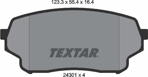 Textar 2430101 - Kit pastiglie freno, Freno a disco autozon.pro