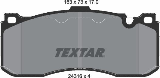 Textar 2431601 - Kit pastiglie freno, Freno a disco autozon.pro