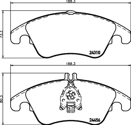 Textar 2431005 - Kit pastiglie freno, Freno a disco autozon.pro