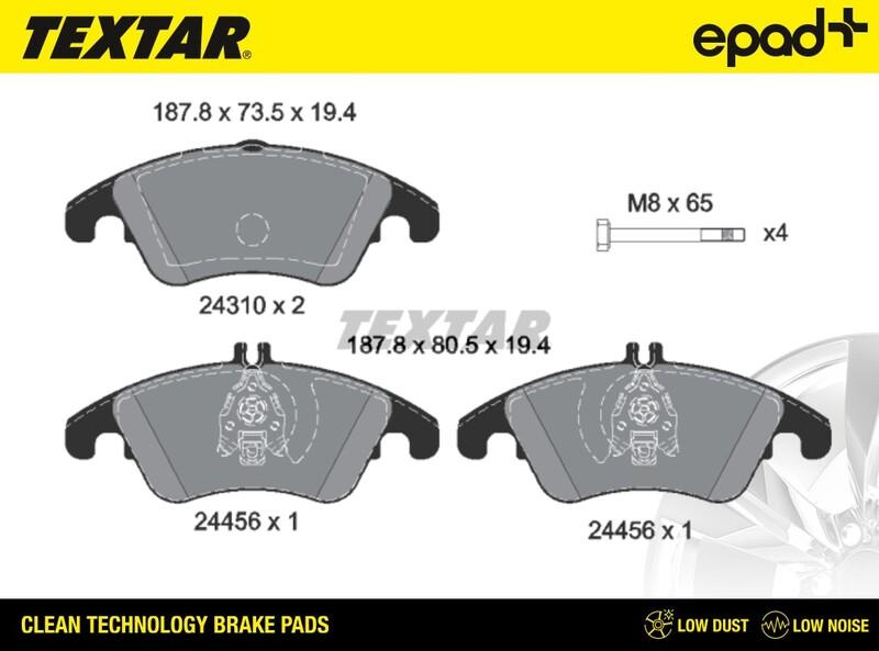 Textar 2431001CP - Kit pastiglie freno, Freno a disco autozon.pro