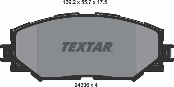 Textar 2433601 - Kit pastiglie freno, Freno a disco autozon.pro