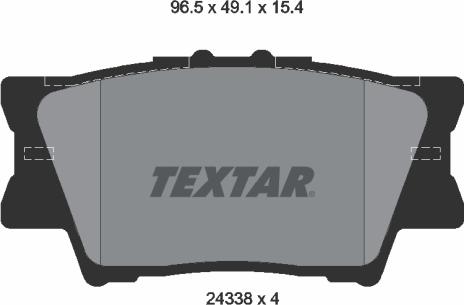 Textar 2433801 - Kit pastiglie freno, Freno a disco autozon.pro