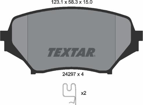 Textar 2429701 - Kit pastiglie freno, Freno a disco autozon.pro