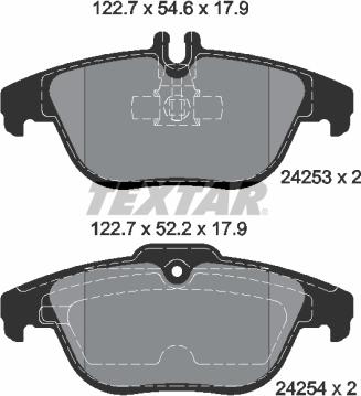 Textar 2425301 - Kit pastiglie freno, Freno a disco autozon.pro