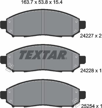 Textar 2422704 - Kit pastiglie freno, Freno a disco autozon.pro