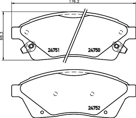 Textar 2475005 - Kit pastiglie freno, Freno a disco autozon.pro