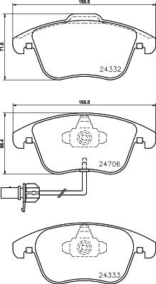 Textar 2470603 - Kit pastiglie freno, Freno a disco autozon.pro