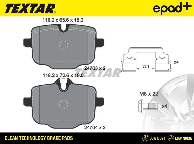 Textar 2470301CP - Kit pastiglie freno, Freno a disco autozon.pro