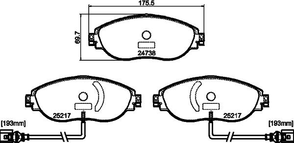 Textar 2473808 - Kit pastiglie freno, Freno a disco autozon.pro