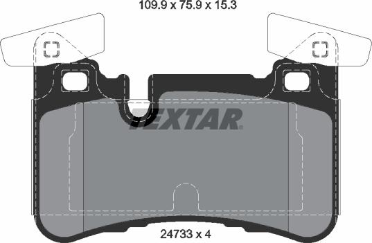 Textar 2473301 - Kit pastiglie freno, Freno a disco autozon.pro