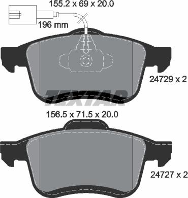 Textar 2472901 - Kit pastiglie freno, Freno a disco autozon.pro