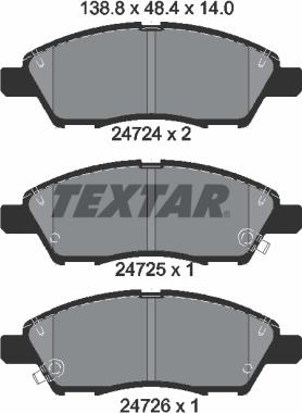 Textar 2472401 - Kit pastiglie freno, Freno a disco autozon.pro