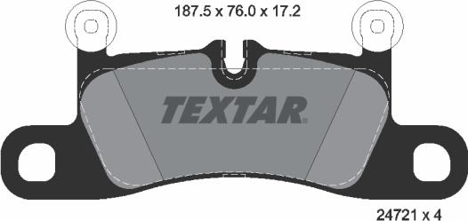 Textar 2472101 - Kit pastiglie freno, Freno a disco autozon.pro