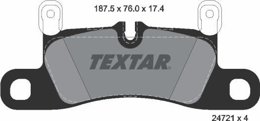 Textar 2472102 - Kit pastiglie freno, Freno a disco autozon.pro