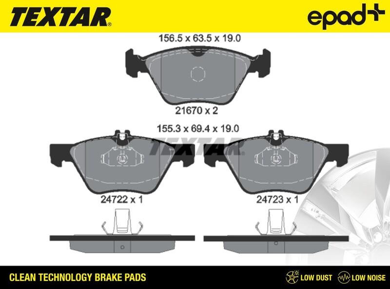 Textar 2472201CP - Kit pastiglie freno, Freno a disco autozon.pro