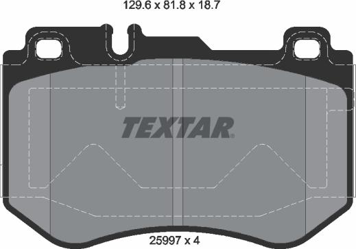 Textar 2599701 - Kit pastiglie freno, Freno a disco autozon.pro