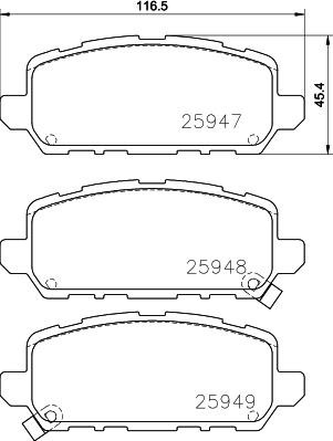 Textar 2594703 - Kit pastiglie freno, Freno a disco autozon.pro